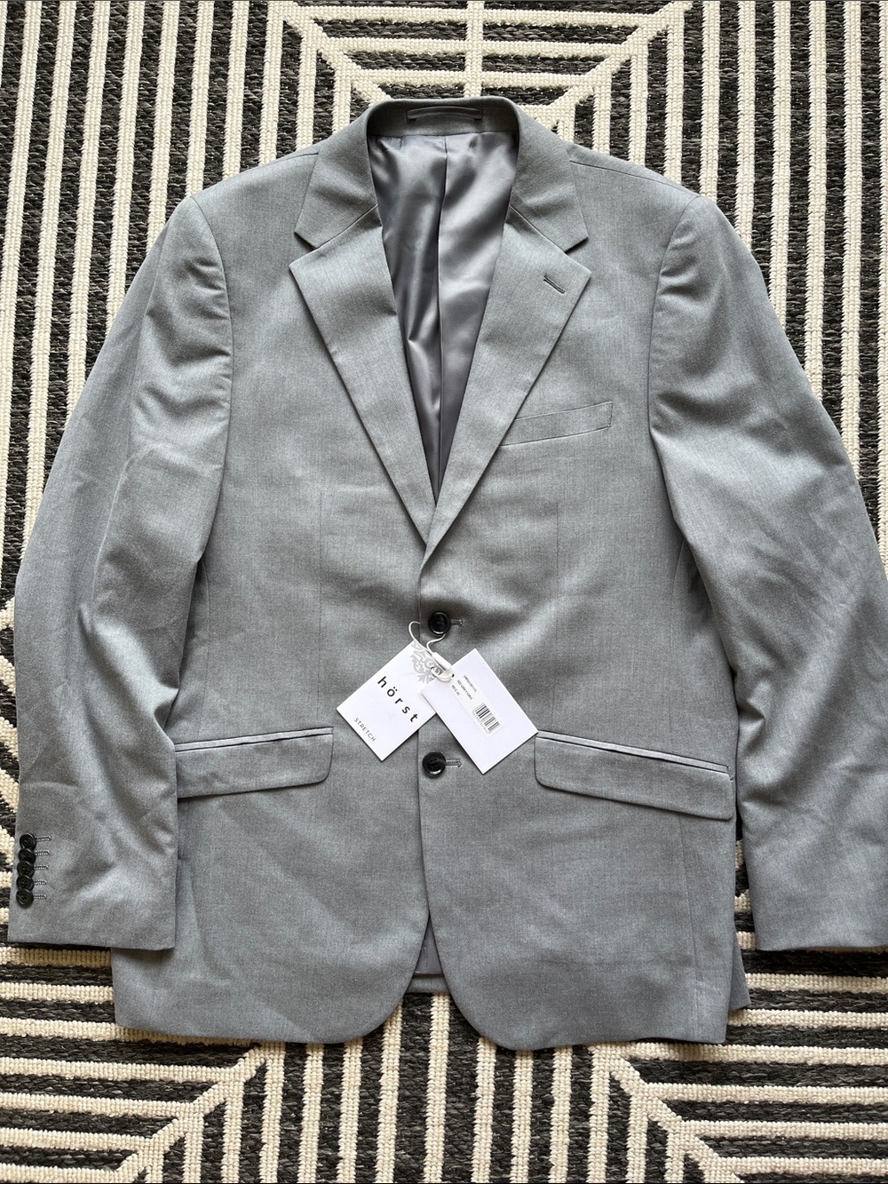 Horst | Light Gray Men's Modern Two-Button Blazer